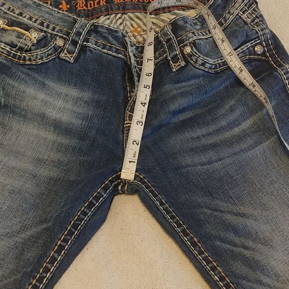 Perfect Raw Hem EUC Rock Revival KELLY Bootcut Jeans 28--- 30" inseam - Picture 7 of 12